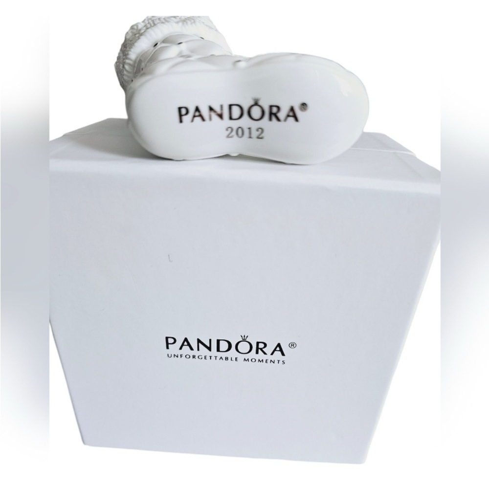 Pandora 2012 Christmas Ornament Porcelain Christmas Stocking Boot - Picture 5 of 5
